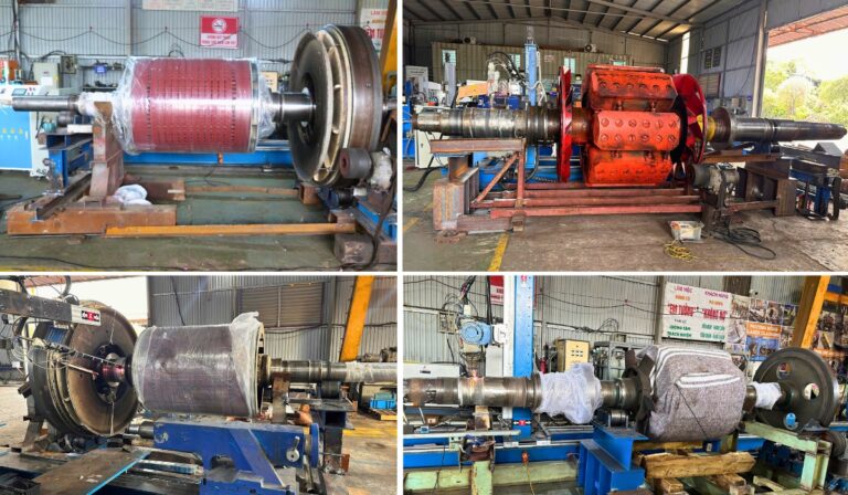 Images of Generator Rotor Repair by Laser Cladding - Laser Cladding
